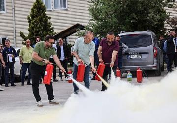 Çankaya Belediyesi Personeline Yangın Eğitimi ve Tatbikat