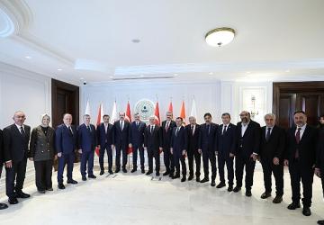 Konya Protokolü İçişleri Bakanı Çiftçi'ye Hayırlı Olsun Ziyaretinde Bulundu