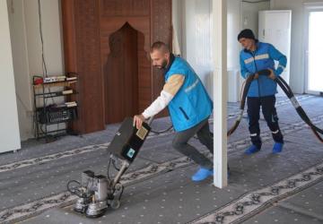 Adıyaman Belediyesi’nden konteyner kentte Ramazan öncesi ibadethane temizliği - Videolu Haber