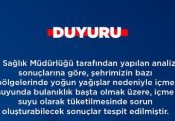 Adıyaman Belediyesi’nden vatandaşlara içme suyu uyarısı: İkinci duyuruya kadar içmeyin!