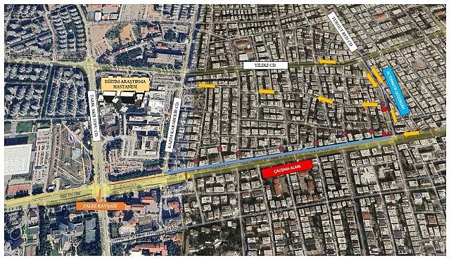 Turgut Reis Caddesi ile Falez Kavşağı arası trafiğe kapatılacak