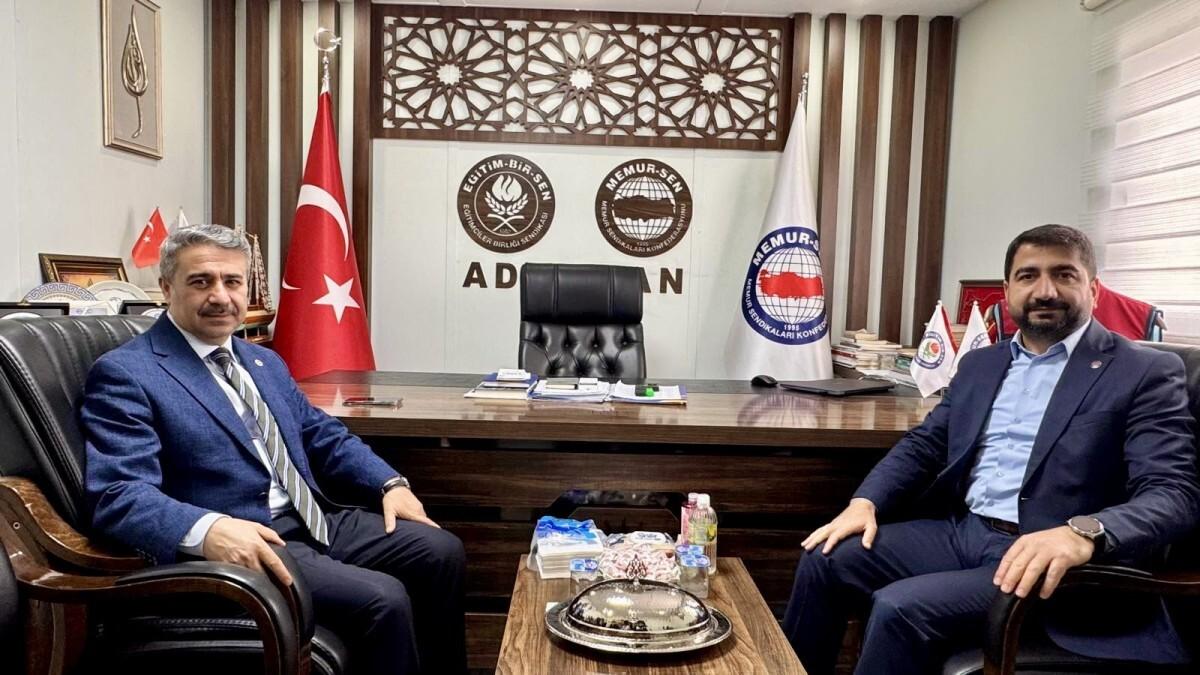 Mustafa Alkayış, Memur-Sen İl Temsilcisi Mehmet Demir’i ziyaret etti