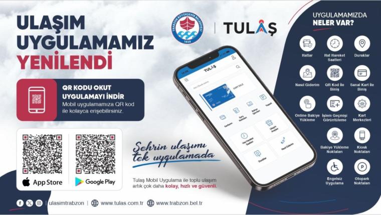 Trabzon’da Ulaşım Uygulaması Yeni Özelliklerle Güncellendi