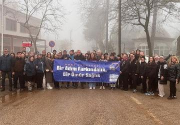 Nilüfer Belediyesi ve ONKODAY'dan kansere karşı farkındalık yürüyüşü