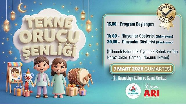 Nevşehir'de Tekne Orucu Şenliği ve Müzikal Tiyatro Düzenlenecek