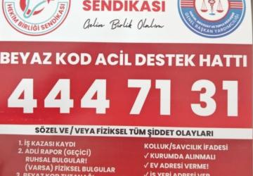 Hekim Birliği Beyaz Kod Acil Hukuk Destek Hattı Hizmette