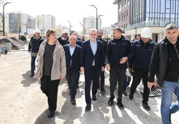 Başkan Görgel’den kentsel tasarım alanlarında yerinde inceleme