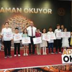 ADIYAMAN (PHA) - Adıyaman Valiliği himayelerinde, İl Milli Eğitim Müdürlüğü koordinesinde yürütülen “Adıyaman Okuyor” Projesi kapsamında ödül töreni düzenlendi.