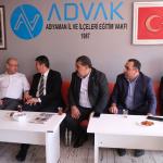 ADIYAMAN (PHA) - Rojin SÜNGÜ - Adıyaman Belediye Başkanı Abdurrahman Tutdere, Adıyaman İl ve İlçeleri Eğitim Vakfı’nı (ADVAK) ziyaret etti.