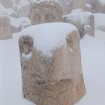 ADIYAMAN (PERRE) - Şeriban ÖZÇAKMAK - Adıyaman'ın Kahta ilçesindeki UNESCO Dünya Mirası Listesi'ndeki Nemrut Dağı, mevsimin ilk karıyla beyaza büründü.