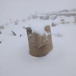 ADIYAMAN (PERRE) - Şeriban ÖZÇAKMAK - Adıyaman'ın Kahta ilçesindeki UNESCO Dünya Mirası Listesi'ndeki Nemrut Dağı, mevsimin ilk karıyla beyaza büründü.