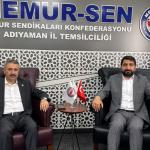 ADIYAMAN (PHA) - Kurban Bayramı dolayısıyla Memur-Sen Adıyaman İl Temsilciliği’ni ziyaret eden AK Parti Adıyaman Milletvekili ve Genel Merkez Teşkilat Başkan Yardımcısı Av.