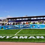 ADIYAMAN (PERRE) - Sibel TURAN-Adıyaman Üniversitesi Stadyumu'nda oynanan Bölgesel Amatör Lig baraj maçında Kahta 02 Spor, Adıyaman Belediyespor'u 2-0 mağlup ederek BAL'daki yerini korudu.