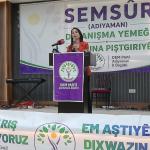 ADIYAMAN (PERRE) - (Şeriban ÖZÇAKMAK) - DEM Parti Eş Genel Başkanı Tülay Hatimoğulları, Adıyaman'da partisinin il örgütü tarafından düzenlenen dayanışma yemeğinde yaptığı konuşmada deprem sonrası sorunlar, tütün üreticil...