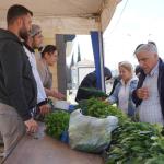 ADIYAMAN (PERRE) - Şeriban ÖZÇAKMAK - Adıyaman Belediyesi'ne ait Yeni Mahalle'deki 10 dönümlük üretim alanında yetiştirilen ürünler, hasat edildikçe vatandaşlarla buluşturuluyor.