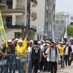 ADIYAMAN (PERRE) - Şeriban ÖZÇAKMAK-Berfin GÜRBÜZ - Adıyaman'da 1 Mayıs Emek ve Dayanışma Günü, Adıyaman Emek ve Demokrasi Platformu'nun düzenlediği etkinlikle kutlandı.