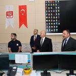 ADIYAMAN (PERRE) - Şeriban ÖZÇAKMAK - Adıyaman Valisi Abdullah Küçük, 112 Acil Çağrı Merkezi'ni ziyaret ederek merkezin işleyişi, çağrı süreçleri ve kurumlar arası koordinasyon çalışmaları hakkında bilgi aldı.